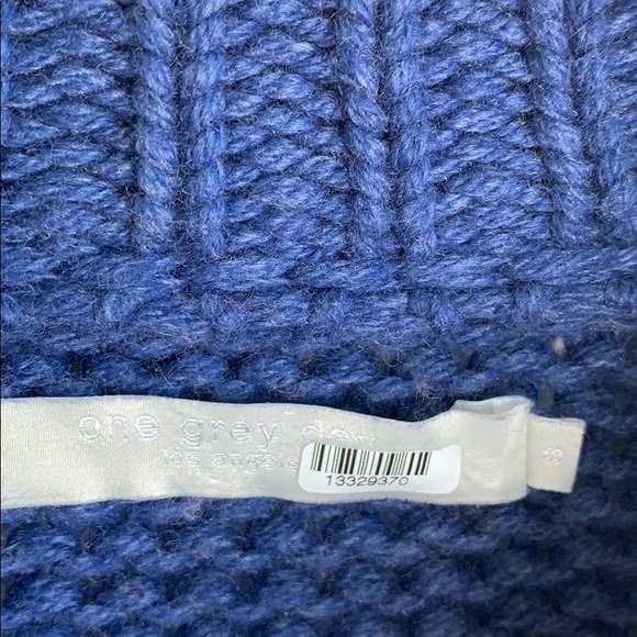 Revolve One Grey Day Striped Knit Pullover Wool Colorblock Thick Sweater sz S - Picture 5 of 7